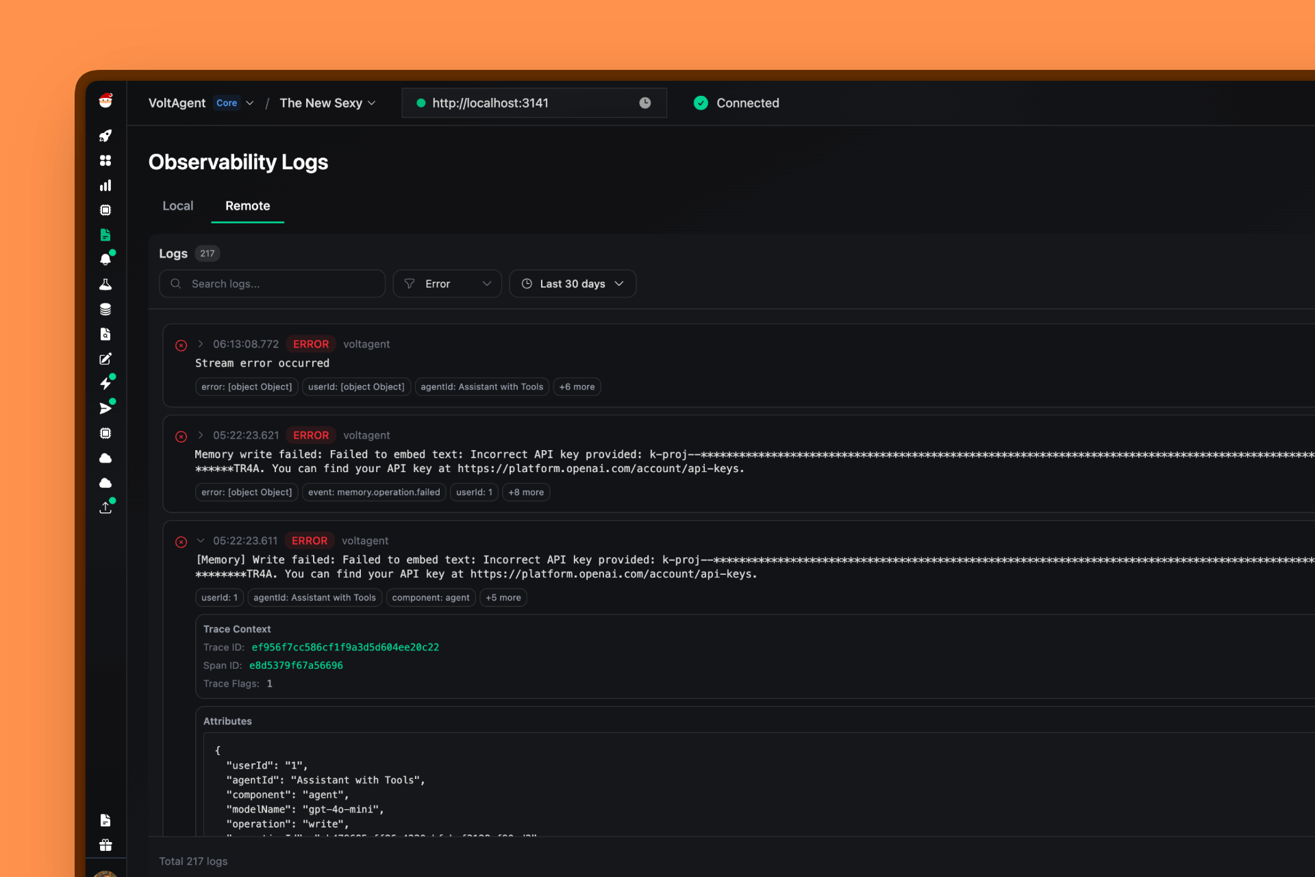 Detailed Tracing & Logs
