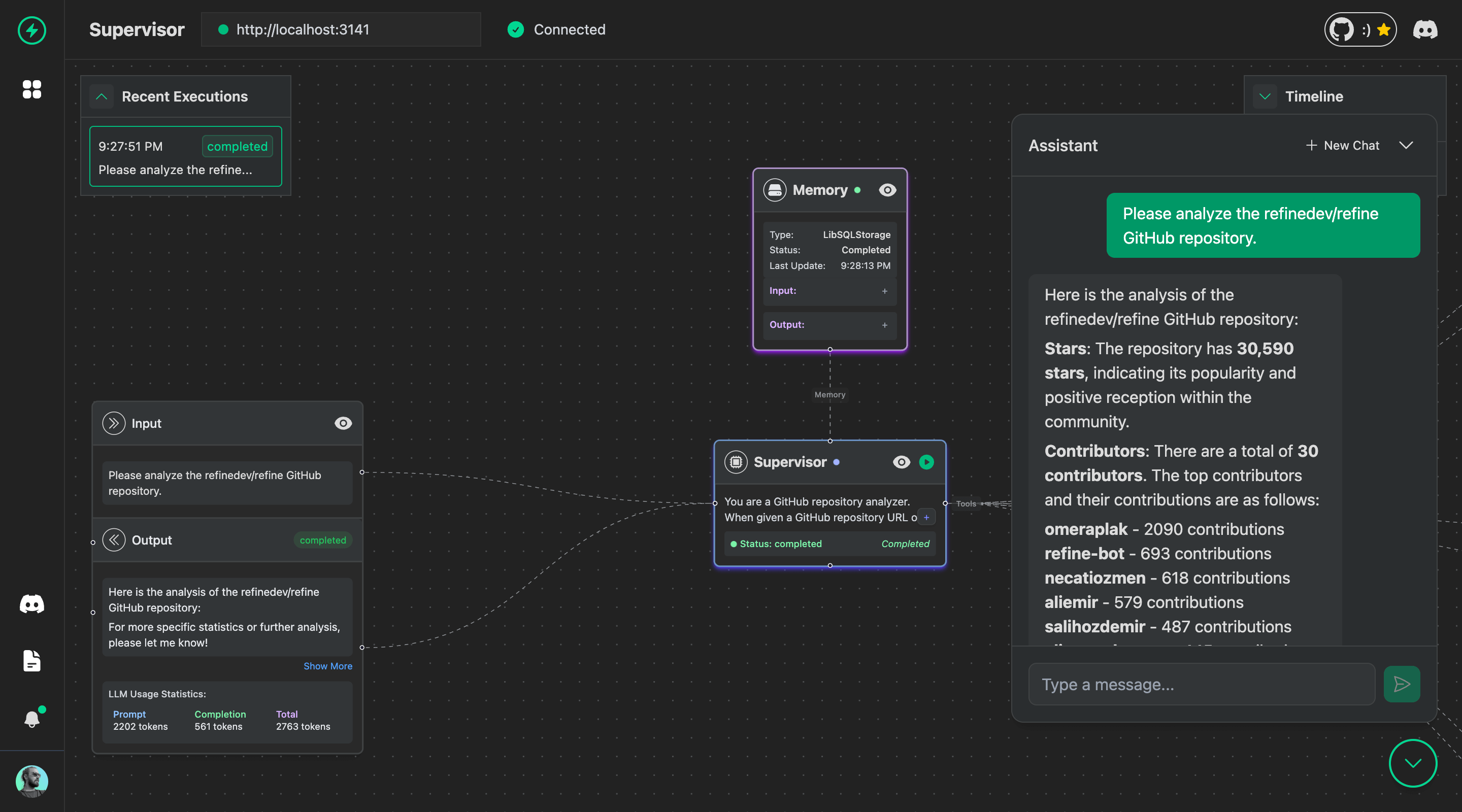 Agent Chat Interface